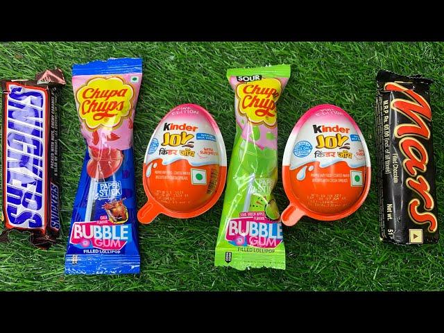 Satisfying video Asmr lollipops candy and chocolate gummy candy and unboxing video