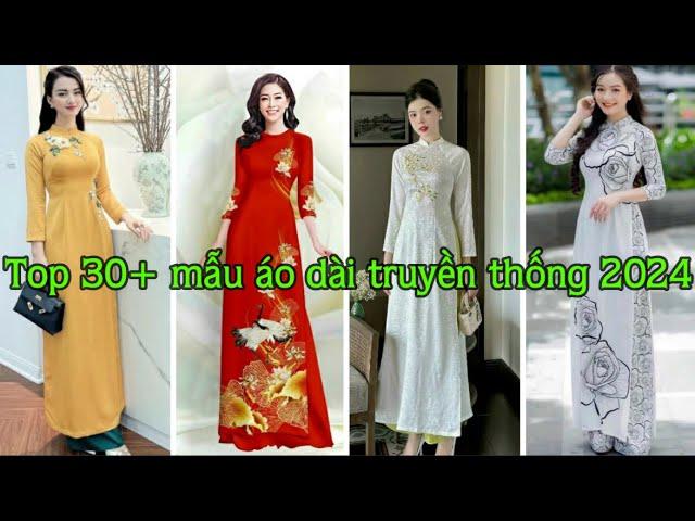 Top 30+ kiểu áo dài truyền thống đẹp may sẵn 2024 | Áo dài Việt Nam