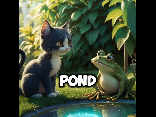 The Curious Cat and the Wise Frog #foryou #youtubeshorts #viralvideo #anime #cute #cat #shorts