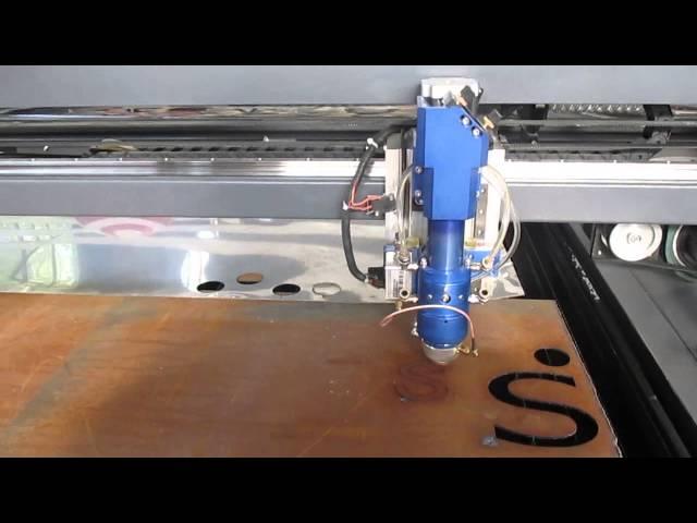 Metal cutting laser machine working video