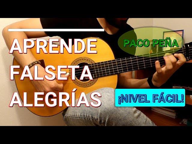  APRENDE falseta por ALEGRÍAS de PACO PEÑA. ¡¡¡NIVEL FÁCIL!!! Guitarra flamenca 