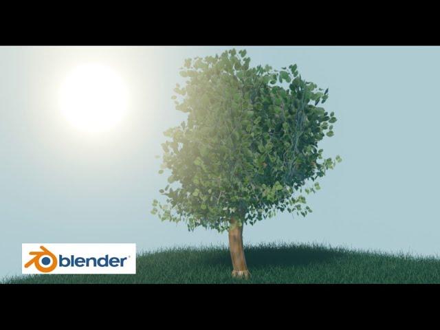 How to make a Low poly tree under 2 mins in Blender for beginners