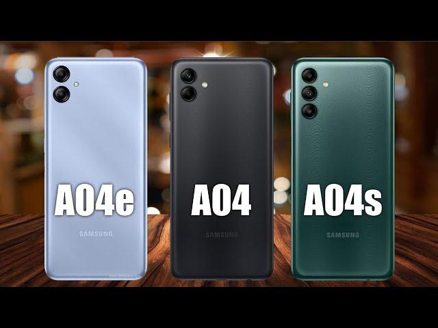 Samsung galaxy A04e VS A04 VS A04s