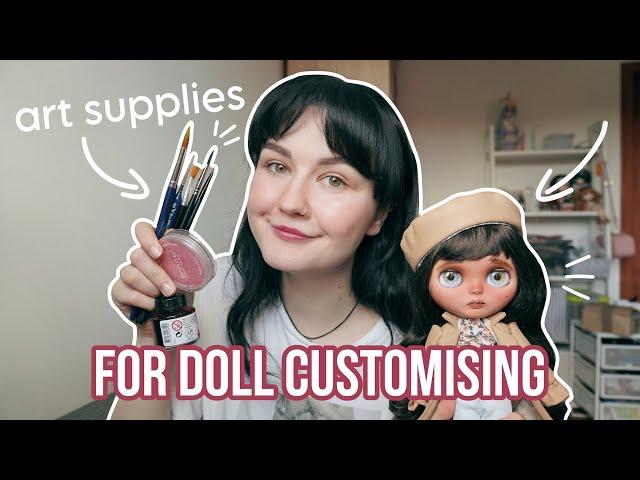 Art supplies for doll customising, new Blythe doll, book haul