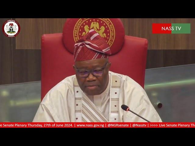 Live Senate Plenary 27th June, 2024