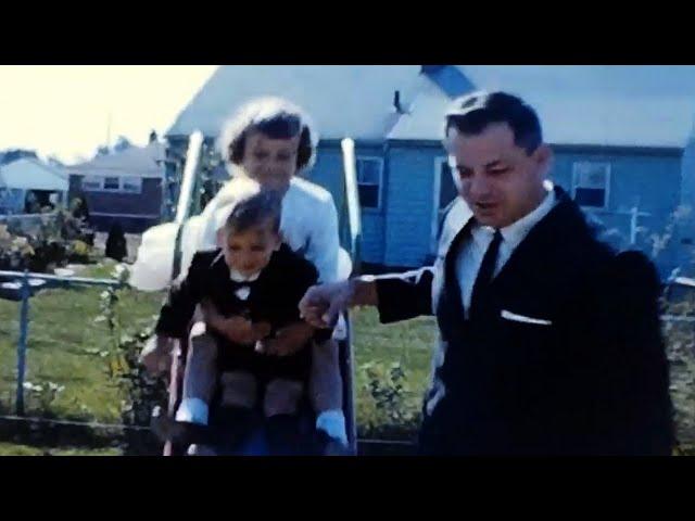 1950's/60's Family Kids Playing In The Backyard Outside Vintage Home Video Footage