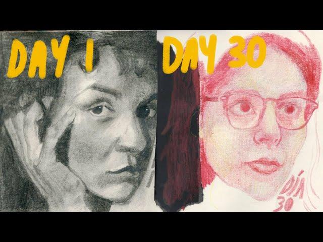 Drawing a portrait every day for a month 