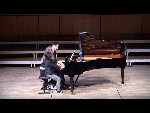 Lyda and David Chen Argerich and Vincent Boccadoro play Rachmaninov Romance 6 hands