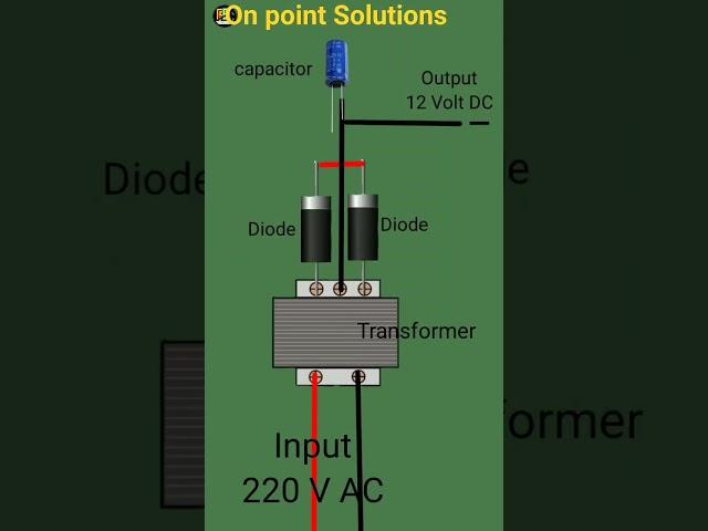 AC to DC Converter using Transformer #electronic #shorts | On Point Solutions