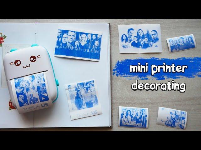 Decorating My Diary with Mini Thermal Printer - My June Tv series | ASMR  no talking