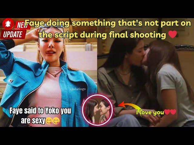 (FayeYoko)Faye doing something that's not part on the script during final shooting 
