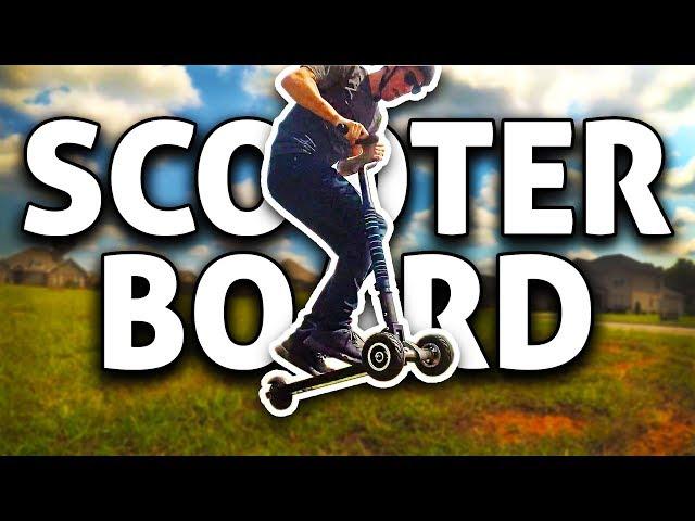 SCOOTERBOARD!! 16 MPH  Lean-to-Steer Electric Scooter/Skateboard REVIEW