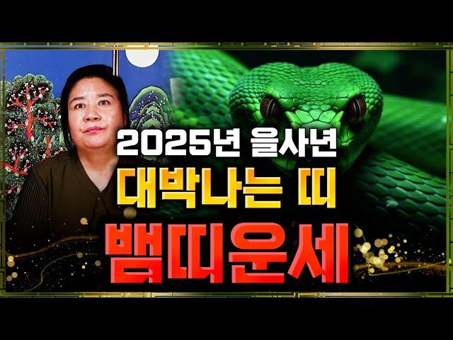 2025년 을사년 초대박 뱀띠운세경축드립니다! 2025년 뜻밖에 금전이 들어와 큰 부자가 된다! 최고의 신년을 맞이한다! 53년생 65년생 77년생 89년생 금전 귀인 문서운