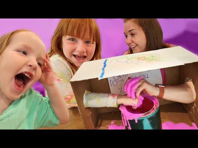 What’s in THE BOX??  Adley & Niko play hide n guess mystery game inside BOYS vs GiRLS with Mom & Dad