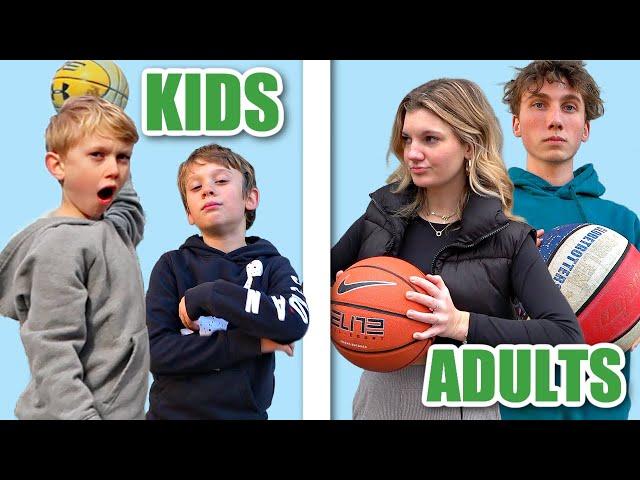 Adults vs. Kids TRICK SHOT CHALLENGE!