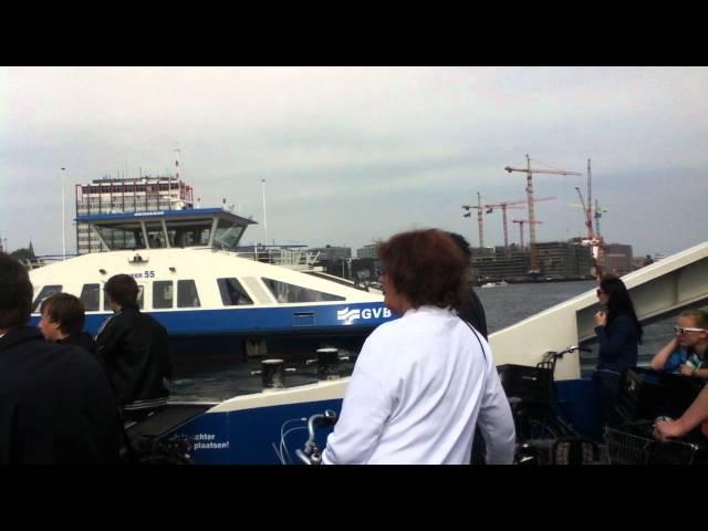 Taking the Ferry Over To Central Station In Amsterdam