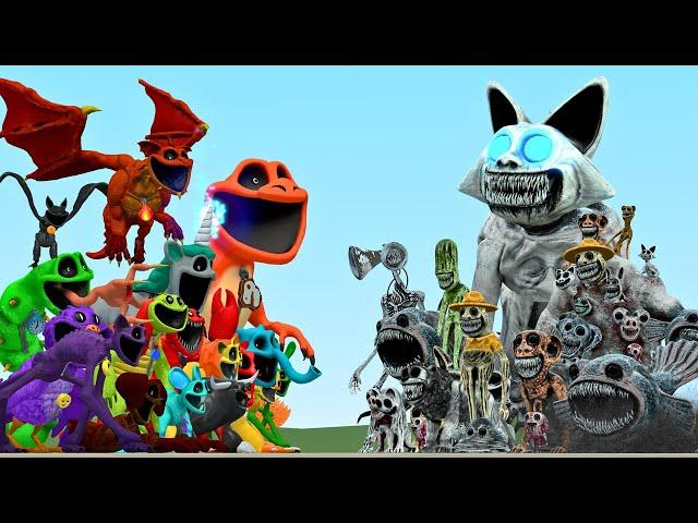All Zoonomaly Titan Cat Monsters Vs All Smiling Critters Poppy Playtime Chapter 3 In Garry's Mod