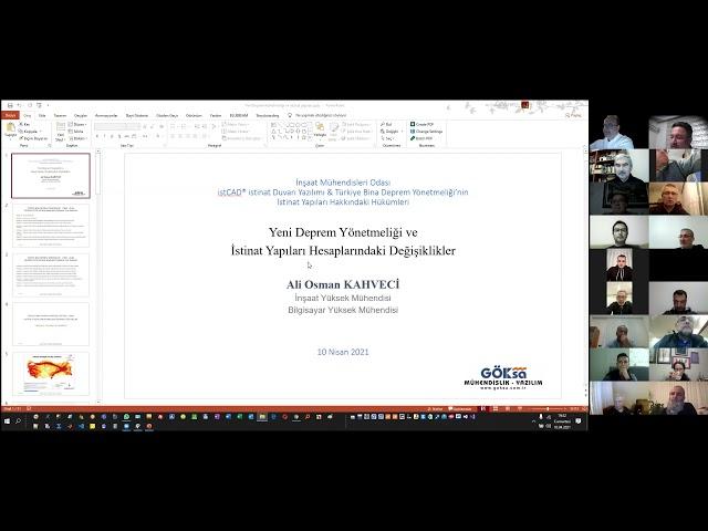 YÜK.İNŞ.MÜH.ALİ OSMAN KAHVECİ'NİN SUNUMUYLA (TBDY 2018) İstCAD İSTİNAT DUVARI PROGRAMIYLA ÇÖZÜMLER