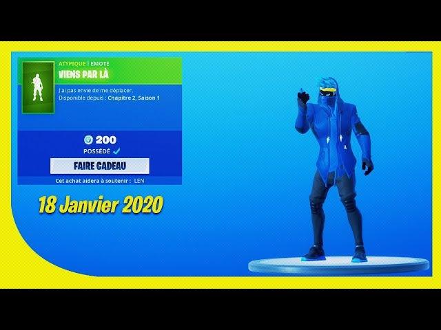 BOUTIQUE FORTNITE du 18 Janvier 2020 ! ITEM SHOP January 18 2020 !