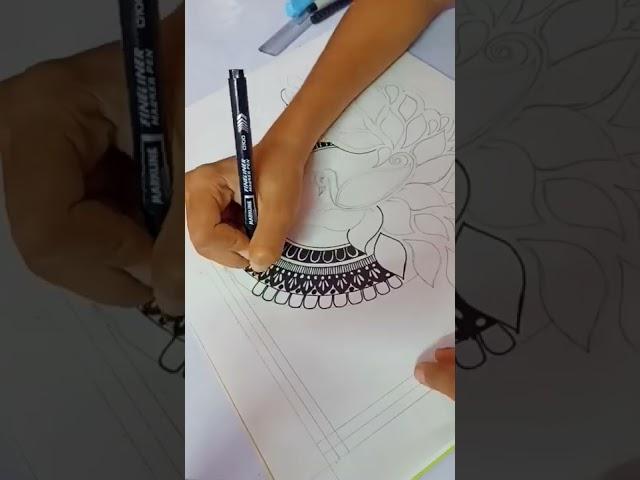 Easy Mandala Art for beginners/How to draw Mandala Art for beginners/peacock Mandala#shorts