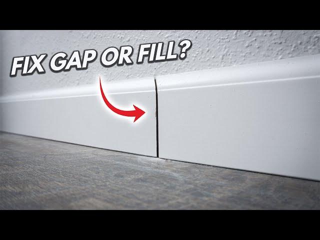 How To Fix Baseboard With BIG GAPS Or Doesn't Meet Up! Tips And Tricks Tutorial DIY  For Beginners!