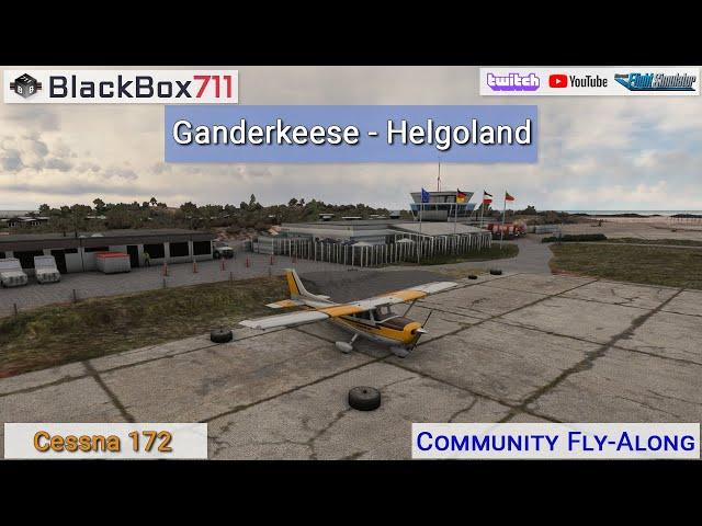 MSFS | Cessna 172 | OEO VFR Groupflight | Ganderkeese to Helgoland | Multiplayer