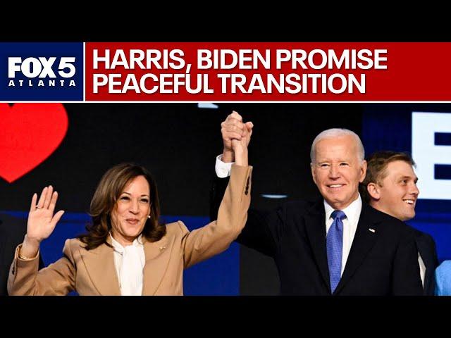 Kamala Harris, Biden promise peaceful transfer of power to Trump | FOX 5 News