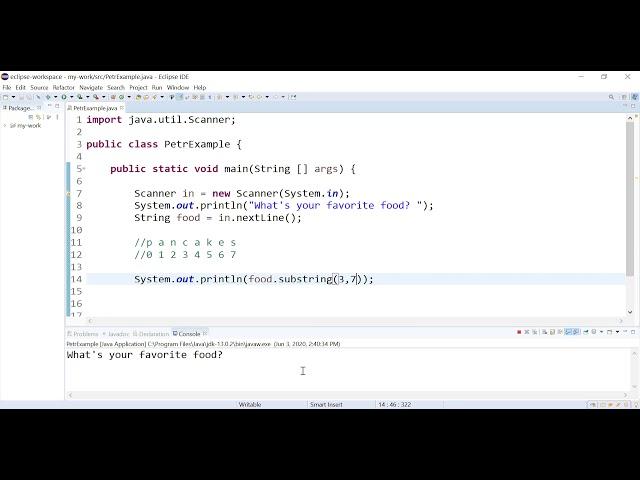 Substrings in Java