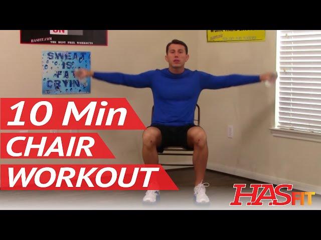 10 Min Chair Workout for Seniors - HASfit Seated Exercise for Seniors - Chair Exercises for Elderly