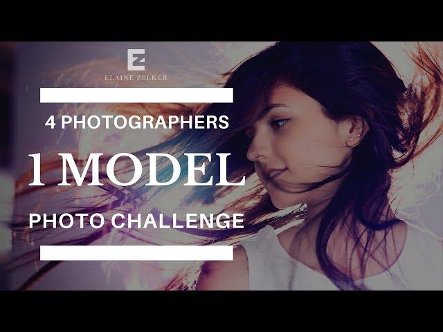 Photographer Challenge | 4 photographers 1 model 5 mins | EZPhotoChallenge