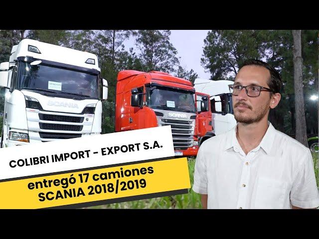 COLIBRI IMPORT - EXPORT S.A. entregó 17 camiones SCANIA 2018/2019 a 8 empresas de transporte.