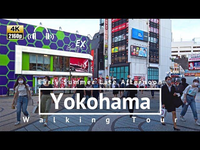 [4K/Binaural] Yokohama Early Summer Late Afternoon Walking Tour - Kanagawa Japan