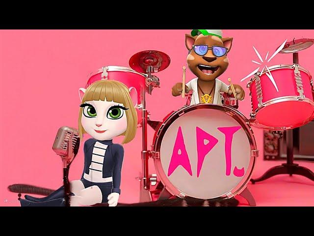 ROSÉ & BRUNO MARS - APT. my talking Angela 2 & my talking Tom 2 Cosplay #rosé #blackpink #squidgame