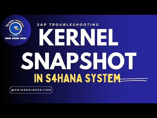 Advanced Troubleshooting using Kernel Snapshot in S4HANA | #sap #s4hana #hana #sapbasis #linux