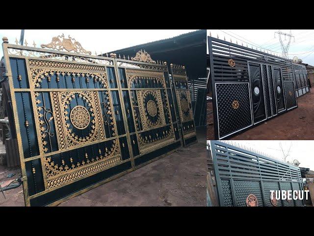 See This Kind Of High Quality Designers Rolling Gates, Gold Design Gates, Steel Gates In Benin City.