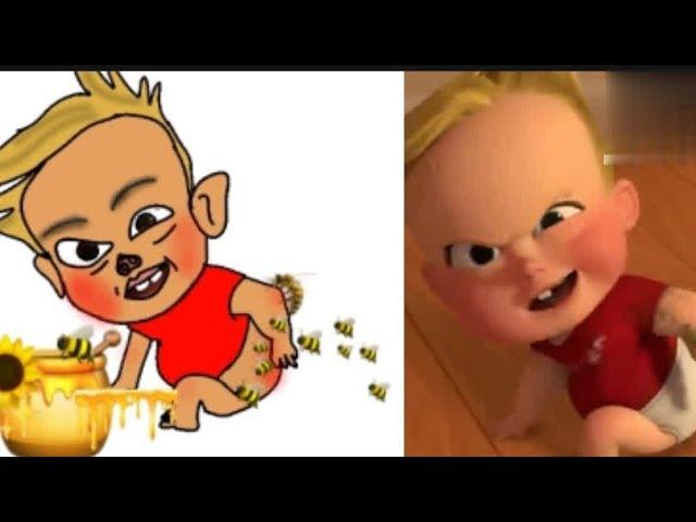 BABY Boss —Baby sitter scene Drawing funny meme video.crazy art |Disney.