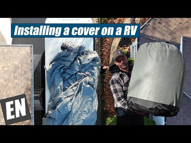 Installing a cover on a RV for winter