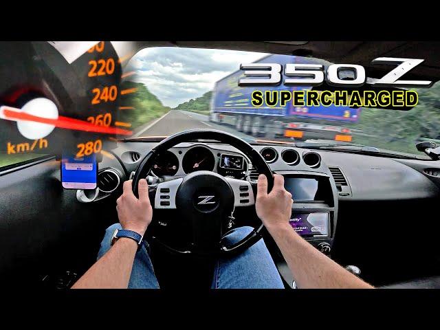 NISSAN 350Z SUPERCHARGED showing off its +100HP on the AUTOBAHN!