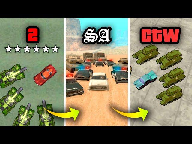 6 Stars Wanted Level in GTA Games (Evolution)