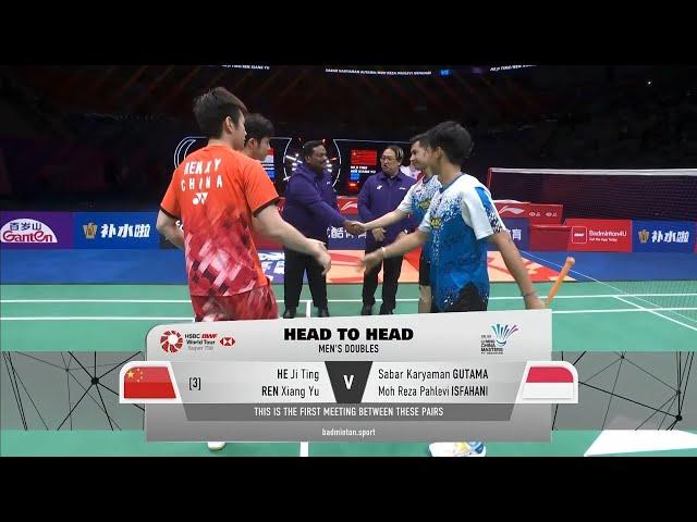 sabar karyaman/isfahani [INA] VS ren xiang yu/he jiting [chn] ] semifinal china masters 2024