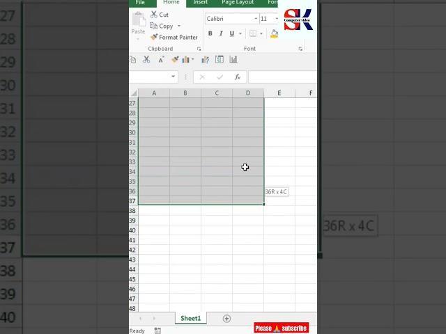 Select 2000 Cells in 1 Second in Excel:Border Shortcuts. #excel #excelwallah #shorts