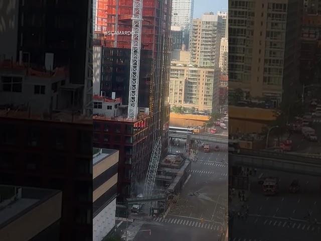 Crane collapse NYC: Manhattan high-rise crane fire sends debris falling to street