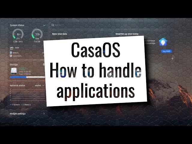 CasaOS, how to handle applications