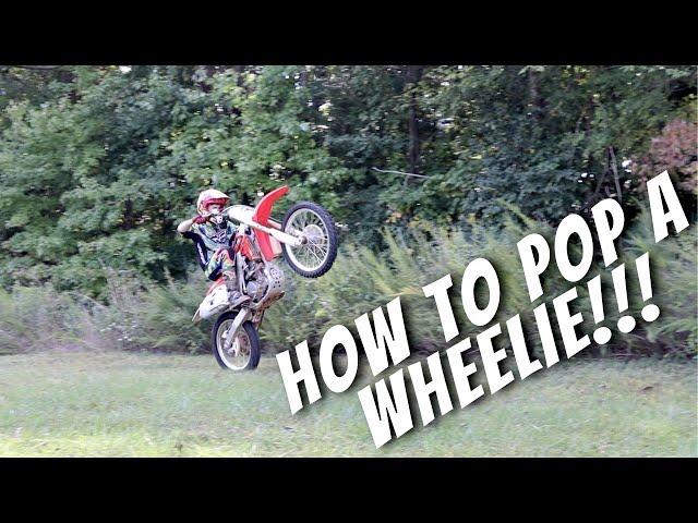 How to Wheelie a Dirt Bike!  THE SECRET!