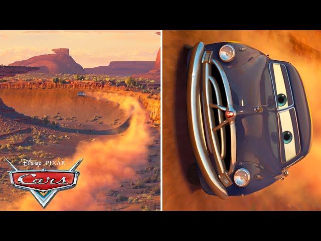 Doc Hudson Races Through Willy's Butte | Pixar Cars