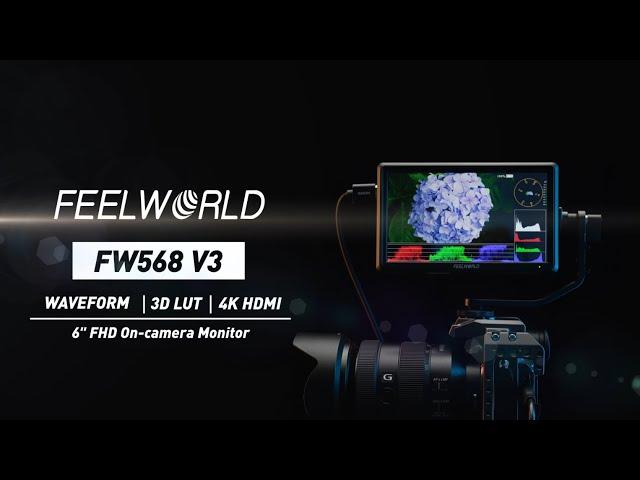 FEELWORLD FW568 V3 6" Field Monitor 4K HDMI for Filmakers with 3D LUT #feelworldmonitor