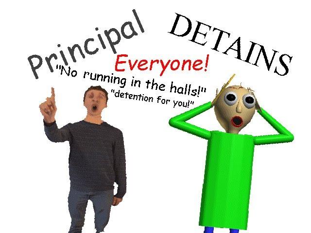 Forever Detention! | Principal Detains Everyone! [Baldi's Basics Mod]