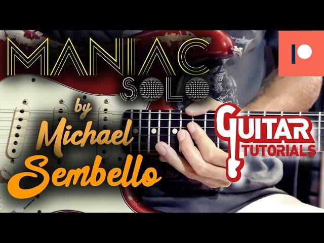 Maniac (Michael Sembello) - Solo - Guitar Tutorial by Paul Audia