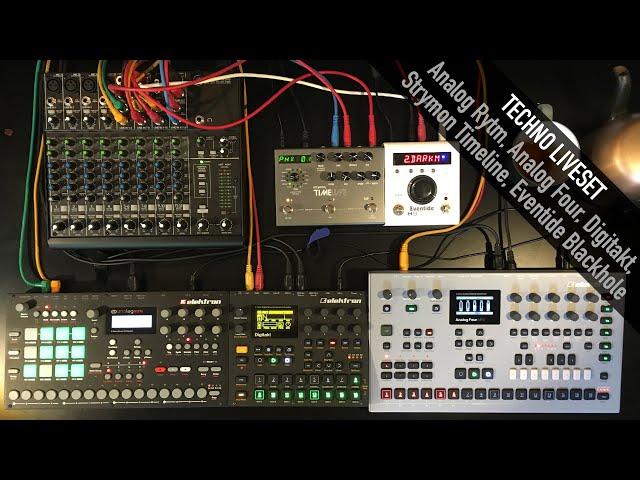 Techno Liveset with Analog Rytm, Digitakt, Analog Four (#dawless)