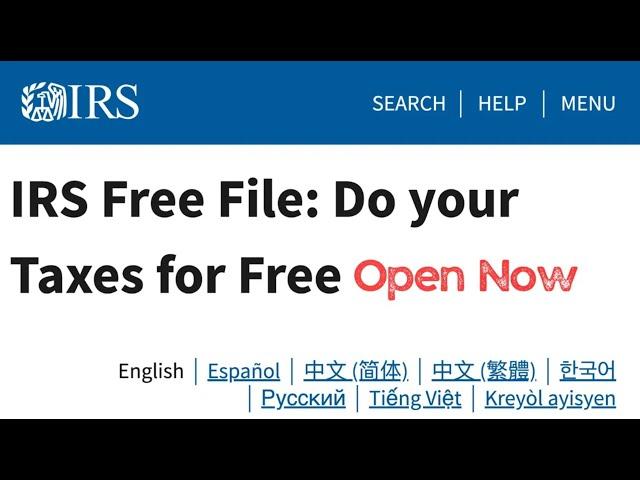 2024 IRS Free File Open Now | Free Tax File IRS 2024 | How To File Tax Return #taxrefund #taxes